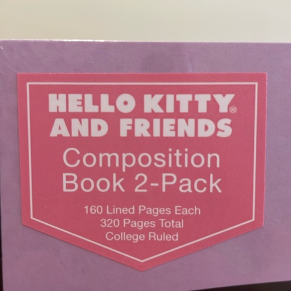 New Set of 2 Hello Kitty & Friends Rainbow & Checks Composition Books - Picture 3 of 6